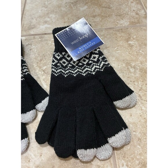 WEST LOOP WOMENS WINTER KNIT GLOVES LOT 5 PAIR NEW - Picture 3 of 3